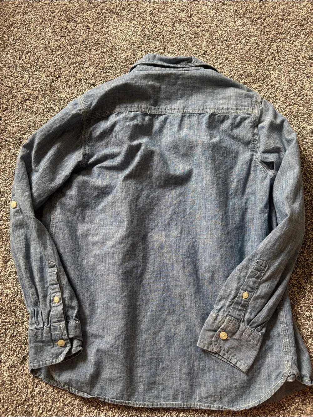 GAP Light Denim Button-Down Shirt - Blue boys size 10-11